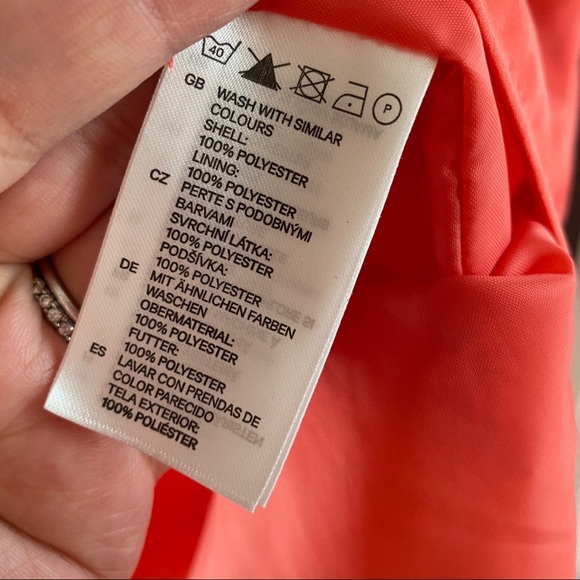 H&M Sleeveless Coral Mini Dress Size 10 NWT - Picture 7 of 7